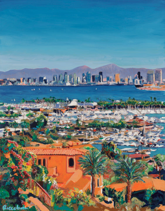 San Diego Bay - Signed Art Print by RD Riccoboni