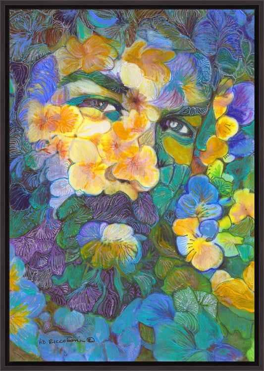 The Flower Bear Artist Self Portrait - Framed Giclée by Riccoboni