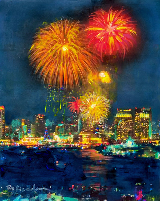 San Diego Fourth Of July - Big Bay Boom - Canvas Giclée by Riccoboni