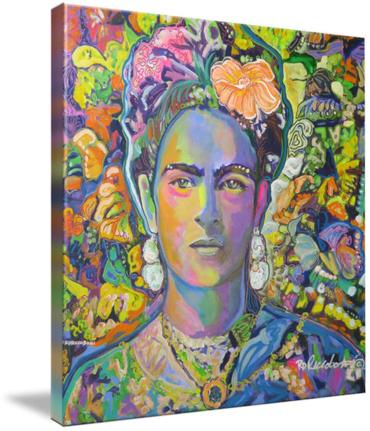 The Garden Queen - Floral Portrait - Unframed Gallery Wrapped Giclée by Riccoboni