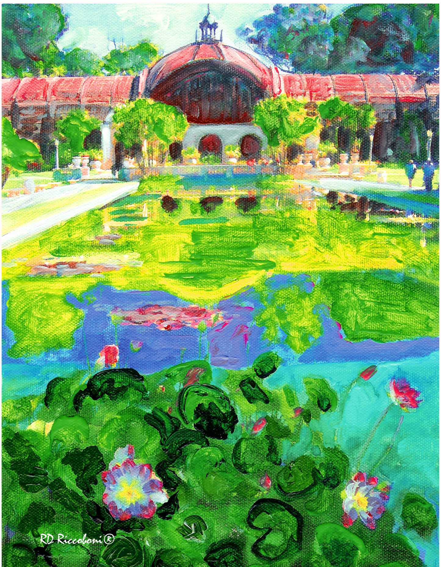 Reflecting Pool and Botanical Building in Balboa Park - San Diego California